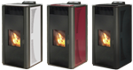 Disponible en blanco, rojo burdeos y negro antracita DELTA-caldera-pellets-IdroXXL-colores